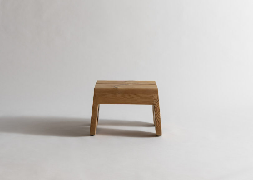 wood footstool