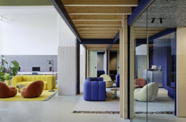Color-Coded Spaces Help Employees Way-Find at the Relaxound Office