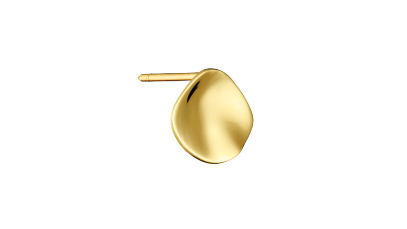 details of small gold earring