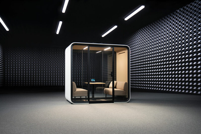 A four-person privacy booth