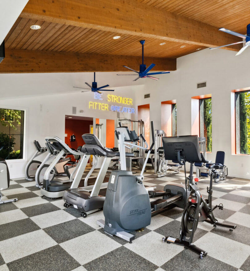 gym space with workout equipment