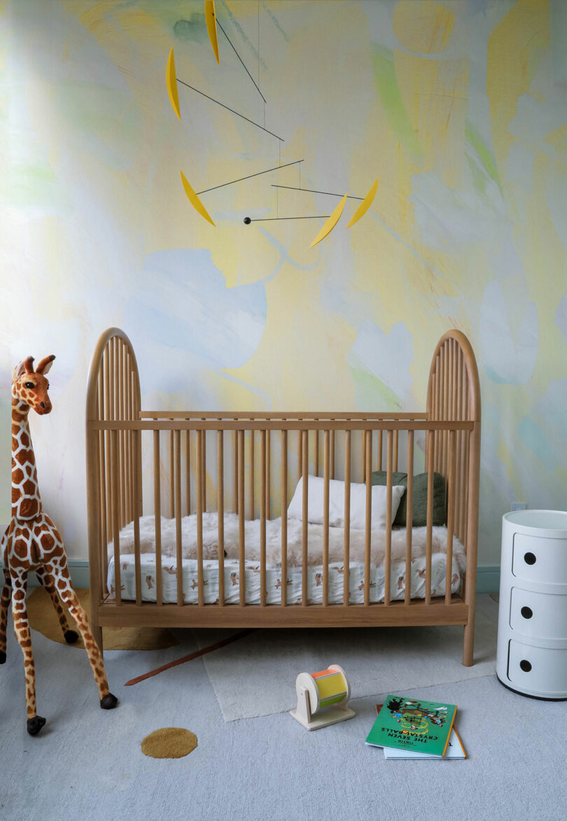 Baby's room with a crib and toys.