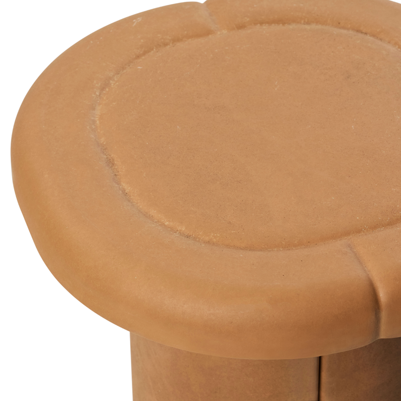 Detail of brown stool.