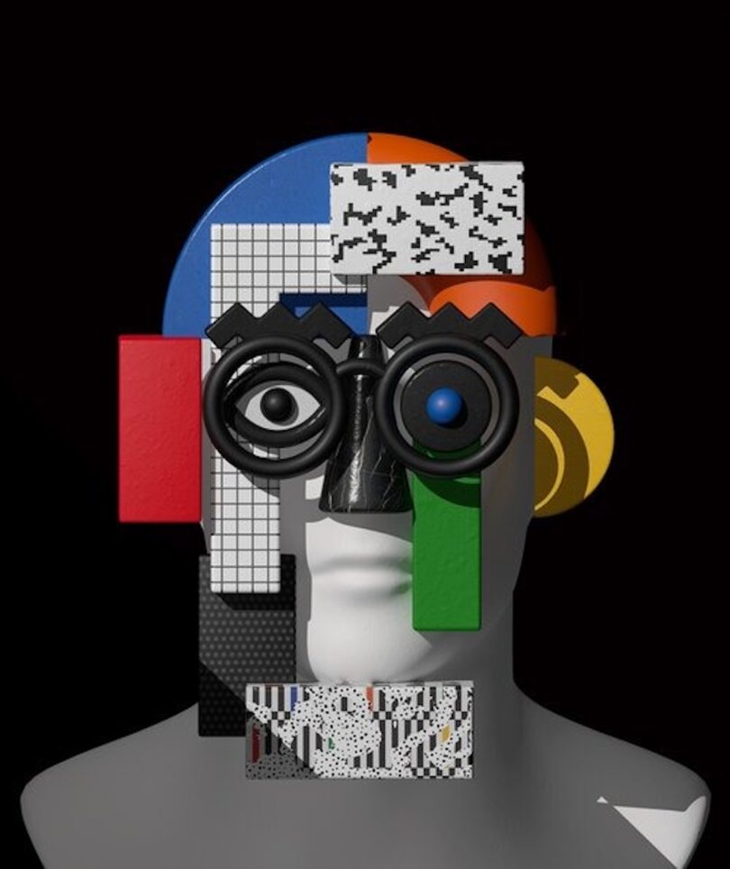 NFT design of a modernist mask