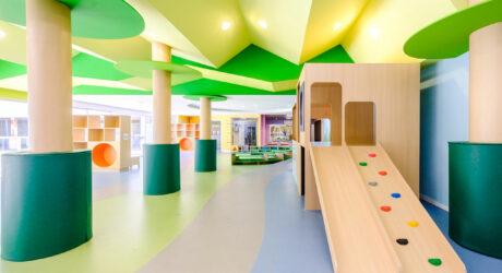 A Parking Lot Becomes a Colorful School for Early Childhood Education
