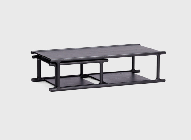 minimalist black nesting tables