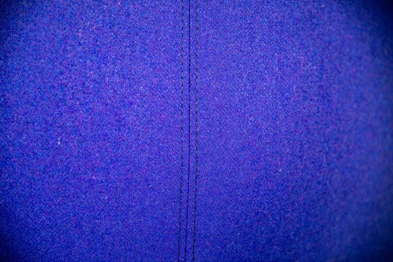 close up details of purple floor lamp