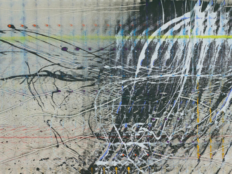 Detail of repeating drips in painting