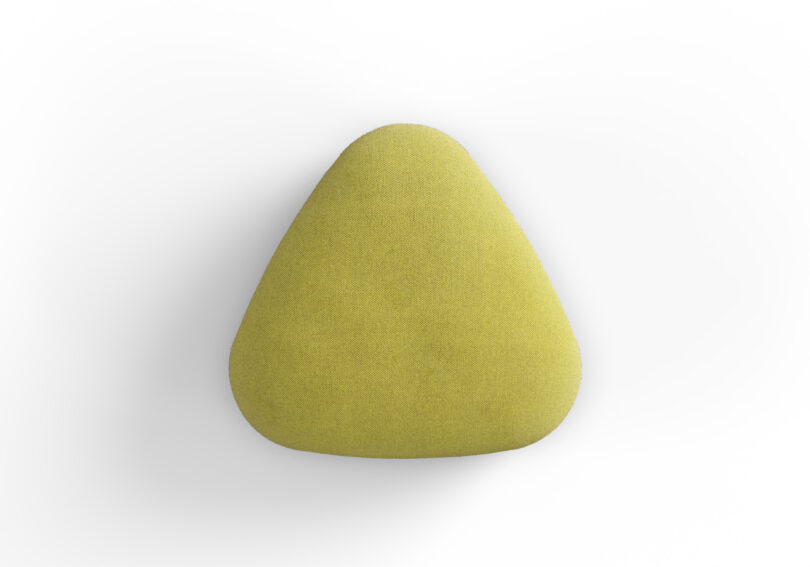 green triangle cushion