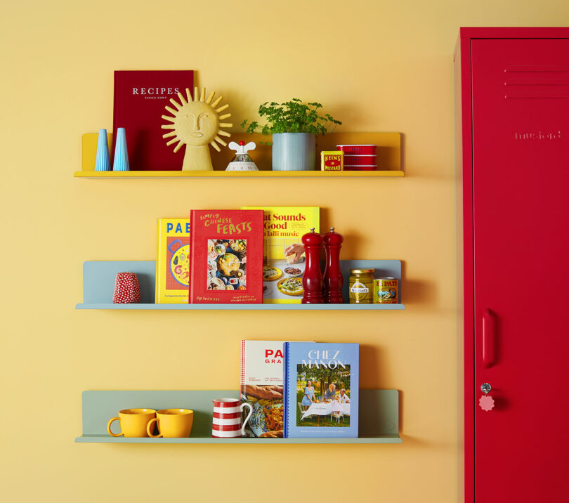 Mustard Made’s The Ledge Shelf Complements Its Retro Lockers Perfectly