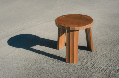 A Folded Piece of Paper Inspired This Faceted Stool