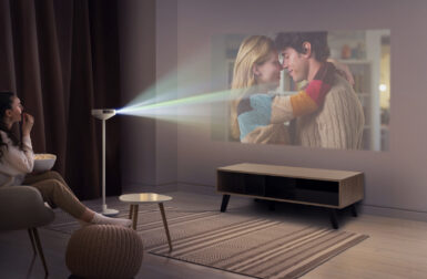 LG's Newest Projector Doubles as a Speaker and a Mood Lamp