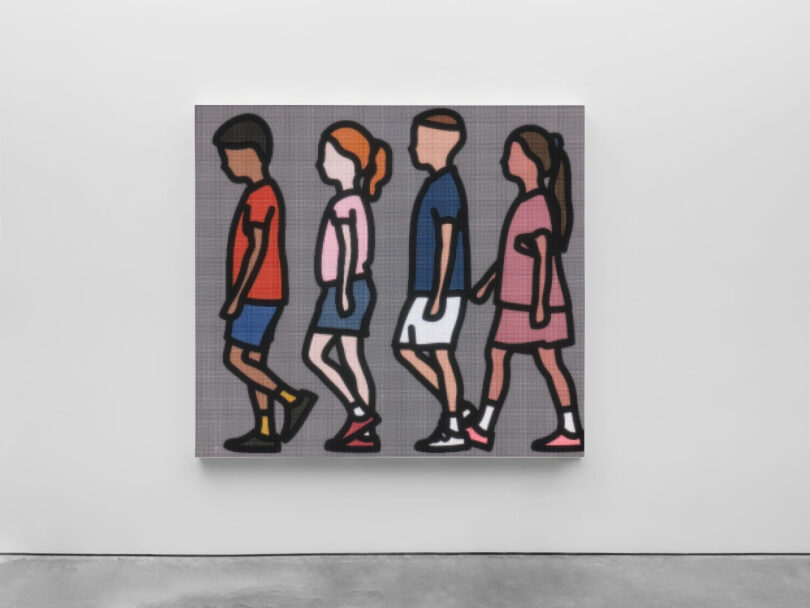 Animation of 4 children walking