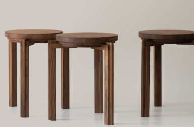 Cornice Stacking Stools Echo the Beauty of Japanese Shrines