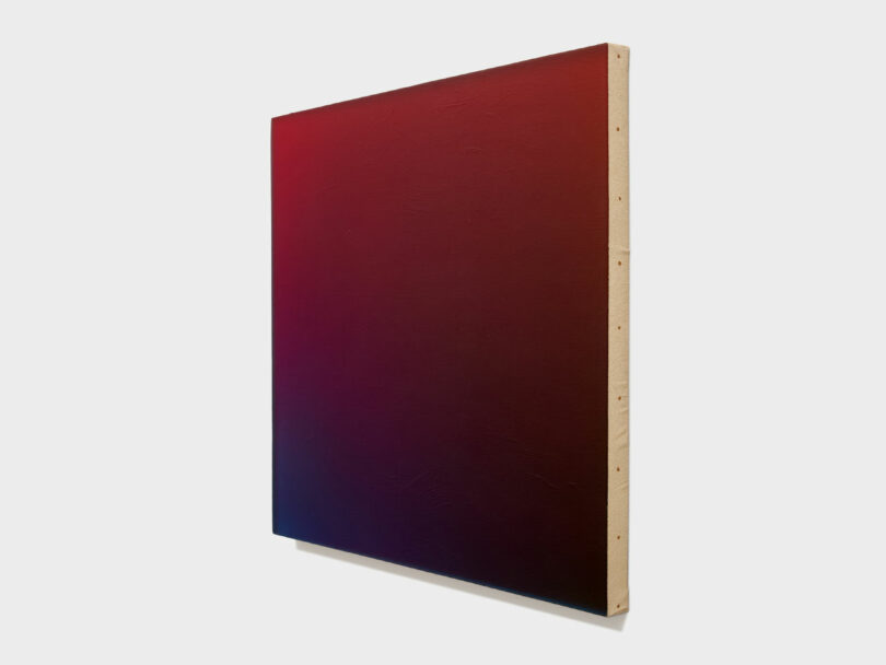 Painting that gradually transitions from black to red.