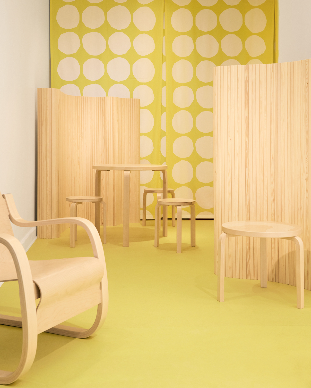 Marimekko Brings Bold Pattern Play to Artek's Birchwood Classics