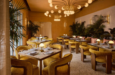 This West Hollywood Café Is Drenched in Golden, Honey Hues
