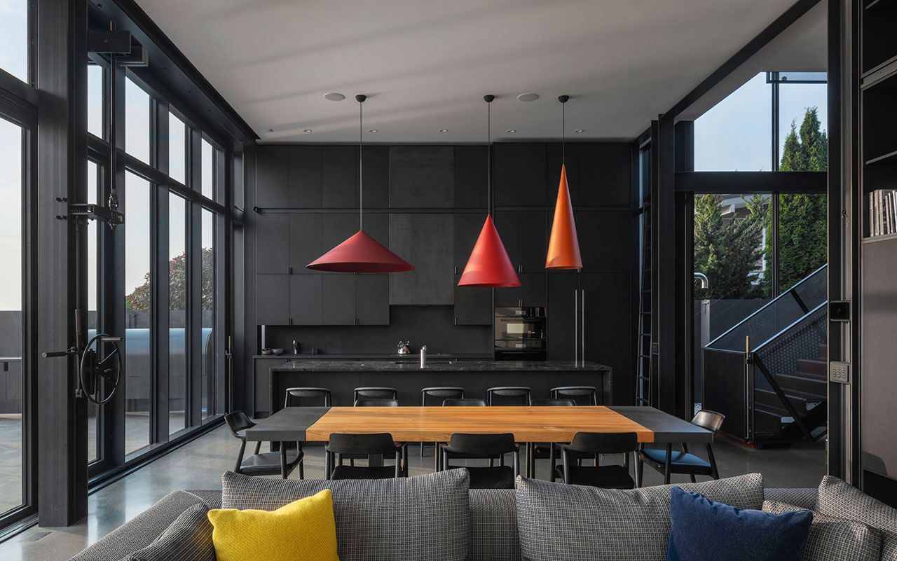 Pattern House Is a Moody Industrial Retreat on the Shores of Lake Washington