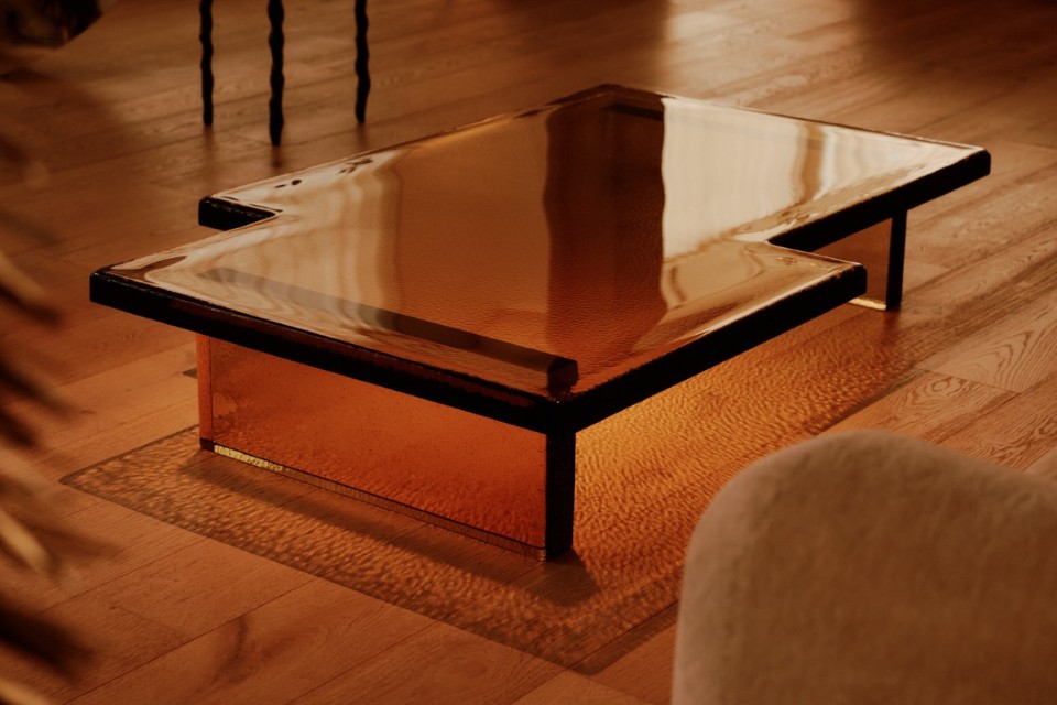 Clive Lonstein Melds Glass + Geometry in His New Furniture Line