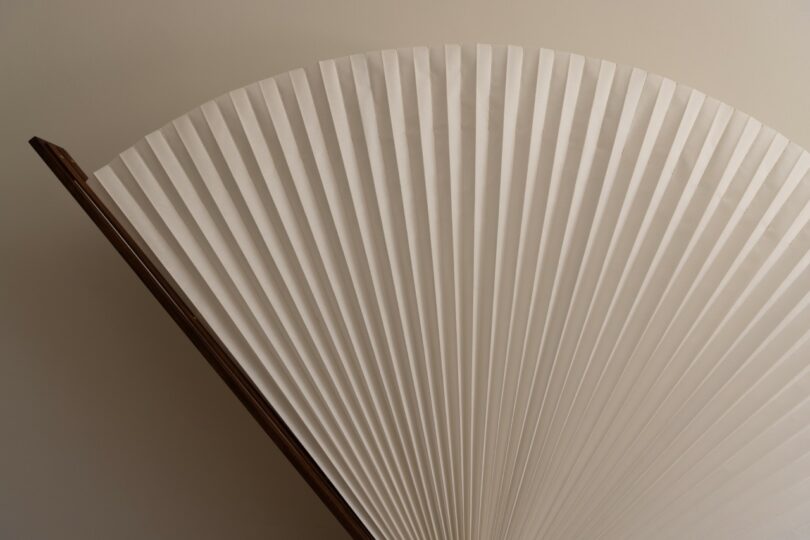 folded paper in accordion style 