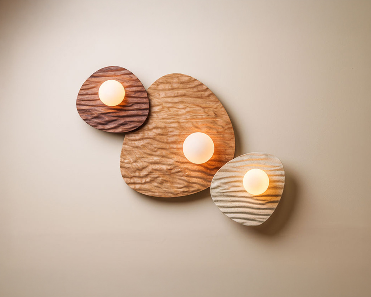Sandscape Lighting by Studio Haran Breathes Water Into Wood