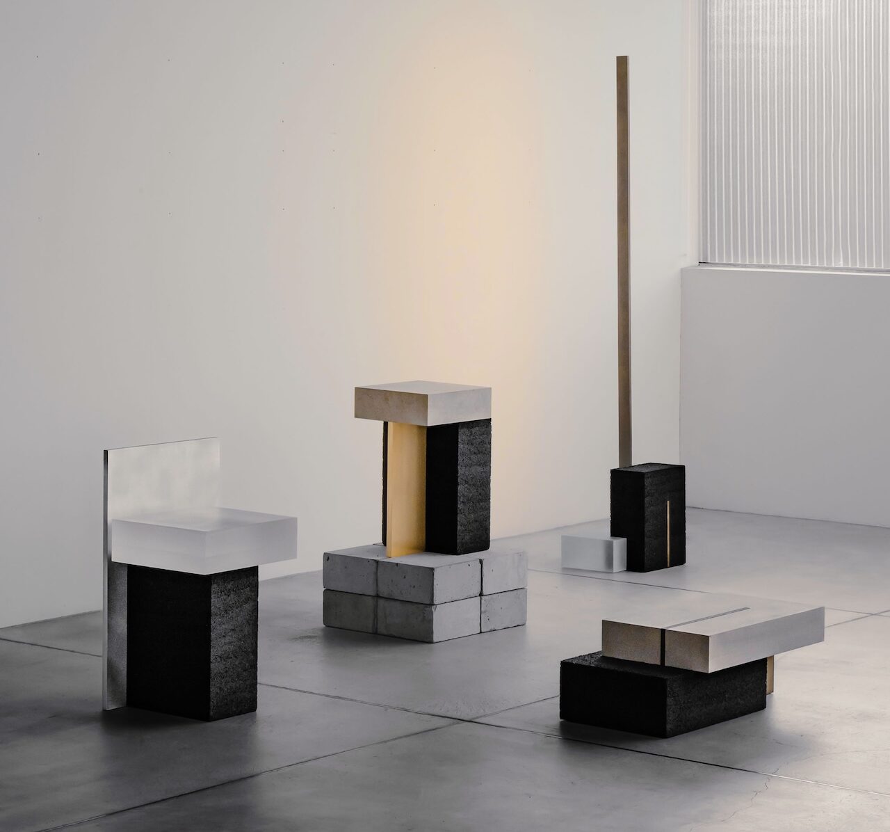 So Koizumi Revives Asphalt as Binding Agent in Furniture Series