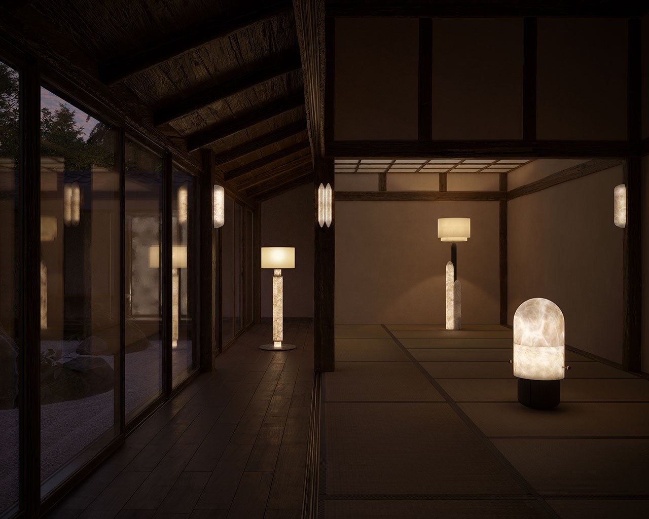 Umami Brings Depth + Harmony to Alabaster Lighting