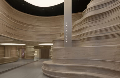 A Layered Wood Landscape Shapes SKIN1004’s SoHo Flagship